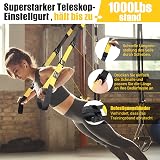 COFOF Suspension Trainer Set with Door Anchor, Full Body Home Gym view 3