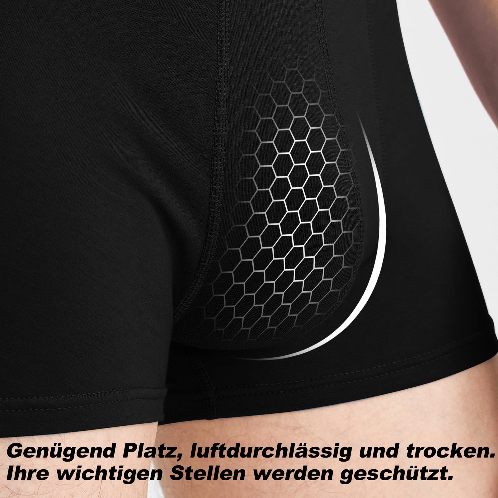 QINCAO Boxershorts Herren 6er Pack Männer Unterwäsche Unterhosen Men Retroshorts Boxer Baumwolle 5