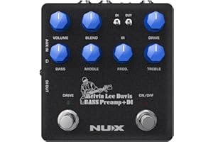 NUX Melvin Lee Davis NBP-5 Dual Switch Bass Pedal Bass Preamp,DI box,Impulse Response (IR) Loader,Audio Interface in one