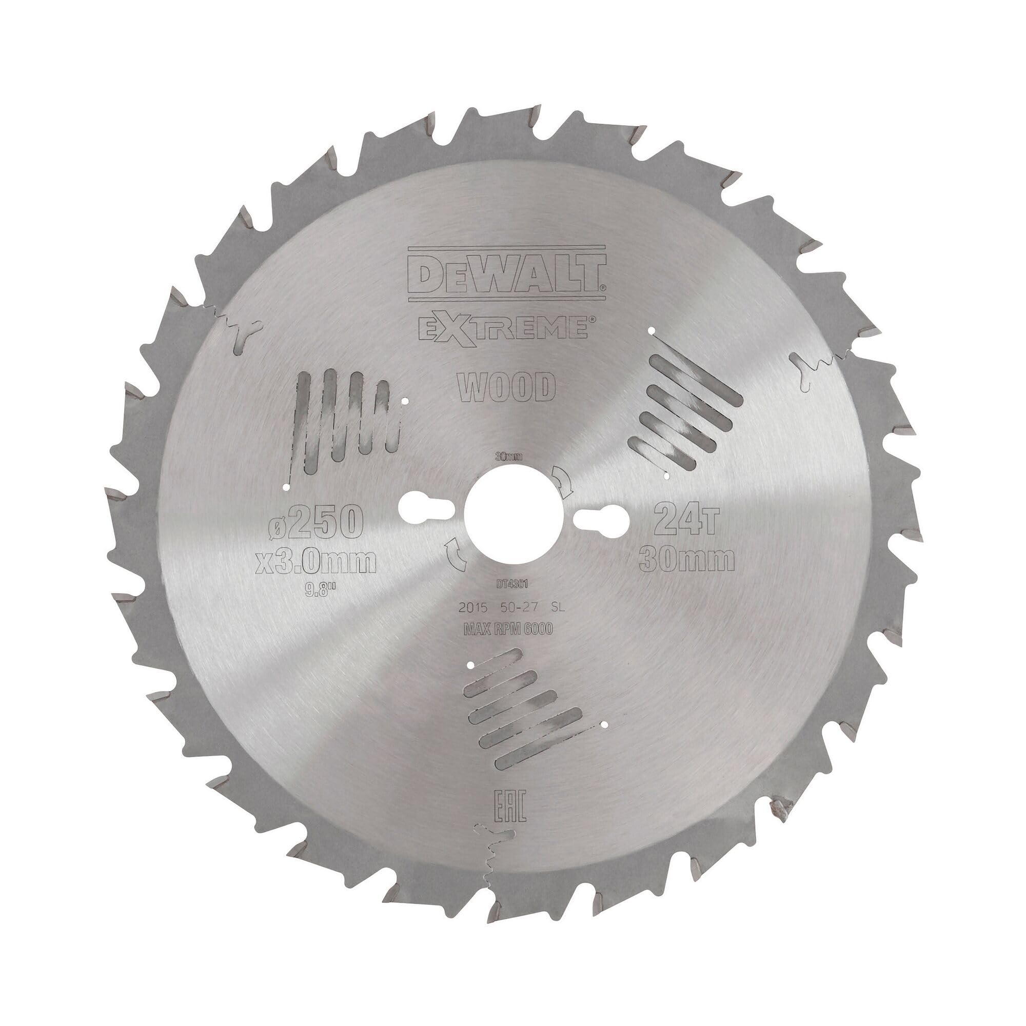 DEWALT DT4301QZ 250 x 30mm x 24-Tooth Circular Saw Blade Series 60