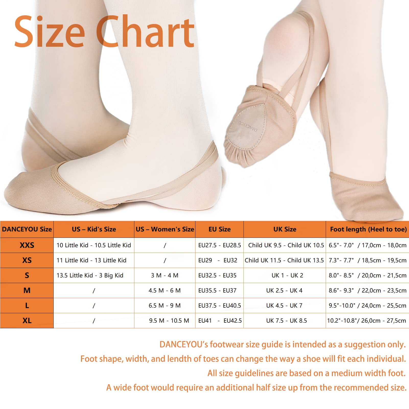 DANCEYOU Stretch Canvas Lyrical Shoes for Girls Womens Half Soles Pirouette Contemporary Turners Dance Shoes