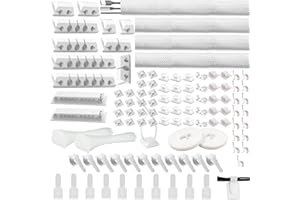 303 Pcs Cable Management Organizer Kit, 4 Cable Sleeve Split, 45 Cable Clips, 12 Cord Clips Holder, 22Cable Ties, 20Adhesive 