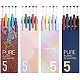 Kaco Gel Pens 20 Assorted Color Ink 0.5mm Fine Point, Cute Stationery Journaling Note Taking Pens Retractable Office Supplies