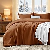Quataly King Comforter Set Terracotta,3PCS Soft Lightweight Breathable Bedding Comforter Sets for All Season, King Size(104''×90'' Comforter & 2 Pillowcases)