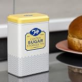 Tala Originals Storage Tin Yellow Cream Metal Sugar Jar view 8