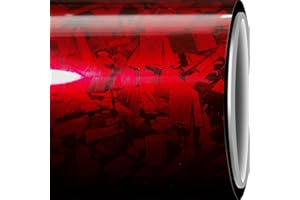 OuranioToxo Gloss Red Forged Carbon Fiber Vinyl Wrap, Forged Composite Carbon Wrap - Air Release Self Adhesive Vehicle Interior/Exterior Sticker - Carbon Fiber Vinyl Wraps 1ft x 5ft (30cm x 150cm)