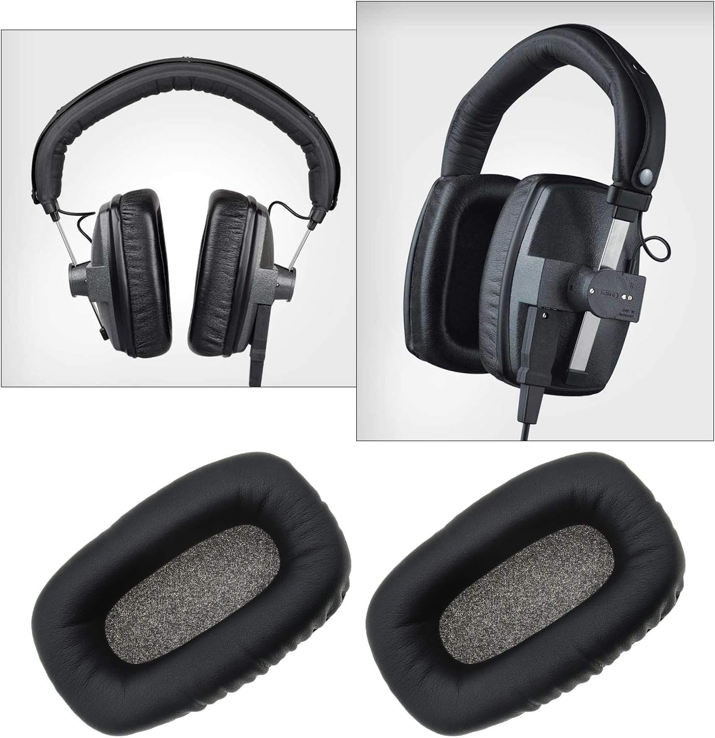 Be In Your Mind Pair of Replacement Leather Earpads Ear Pads Ear Cushions with Inner Foam Mats Compatible with DT100 DT102 DT108 DT109 Headphones - Image 5