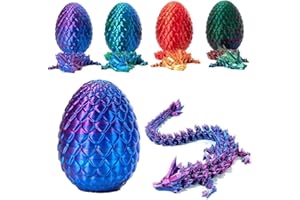 Yostyle Easter Basket Stuffers, 3D Printed Dragon Surprise Egg Toy, Executive Dragon Fidget Toys Decorative Easter Egg Fillers for Boys and Children Easter Gift Home Decoration (Purple)