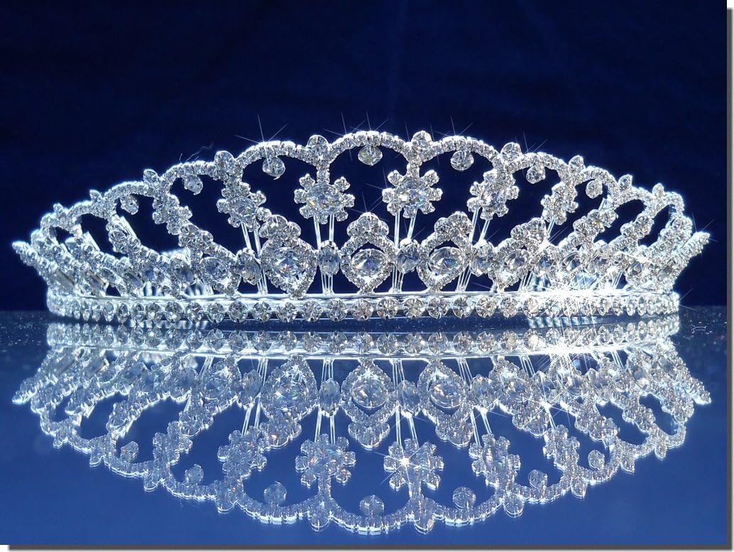 SparklyCrystal Rhinestones Crystal Wedding Bridal Prom Pageant Princess Tiara Crown 46418
