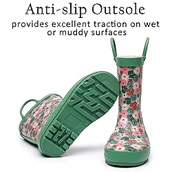 LANCDON Toddler Rain Boots for Boys and Girls