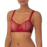 DKNY Women's Sheer Convertible Strapless Wired Bra, Persian Red, 38D