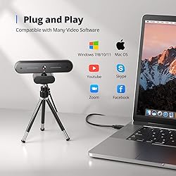 DEPSTECH DW40 4K Webcam, Dual Microphone Autofocus