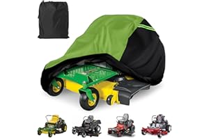Zero Turn Mower Cover,Waterproof Heavy Duty Fits Up to 60”Mower Decks,600D Polyester Oxford UV and Water Resistant,Windproof 