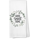 Voatok Home Sweet Home Kitchen Towels, Housewarming Gifts Hand Towels for Bathroom, Best Housewarming Gifts for New House Apartment Dish Tea Towels for Kitchen, 16x24 Inches