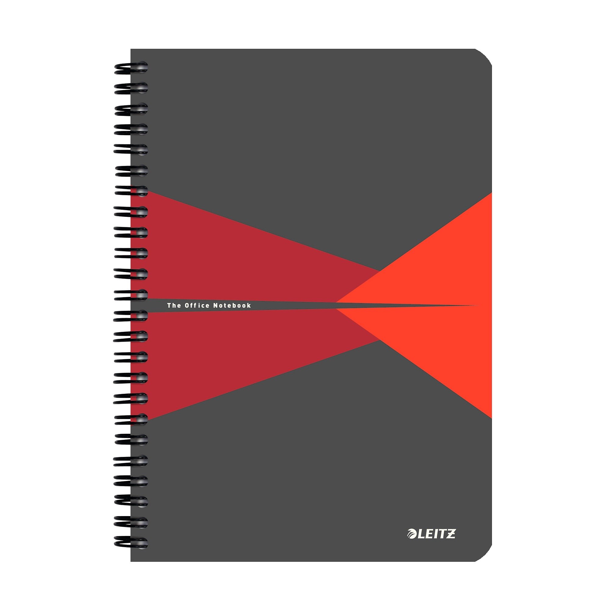 Leitz 44980025 Office Writing Pad A5 Squared, Spiral Bound Chequered red