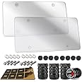 Tag Cover For License Plate 2 Unbreakable - Flat Shield Protectors For US 6"x12" Plates Clear License Plate Covers - Foto 12