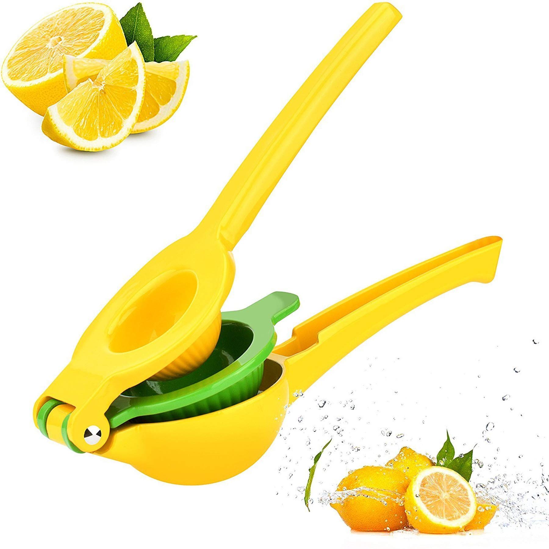 FUKTSYSM Lemon Squeezer - New Top Metal Citrus Squeezer 2 in 1 Lemon Juicer/Lime Squeezer, Robust Design, Anti corrosion and Dishwasher Safe, Faster, More Efficient Juicing