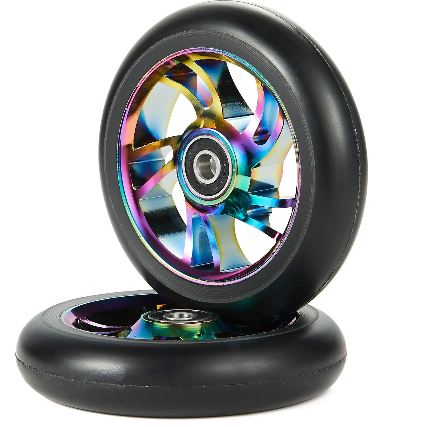 Neo 110mm Pro Scooter Wheels - Pair of 2pcs with ABEC-9 Bearings - Smooth Ride