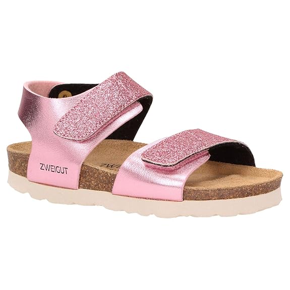 Zweigut® -Hamburg- luftig #502 Kinder Klett-Sandale Mädchen Sommer Schuh mit weichem Leder-Komfort-Fußbett