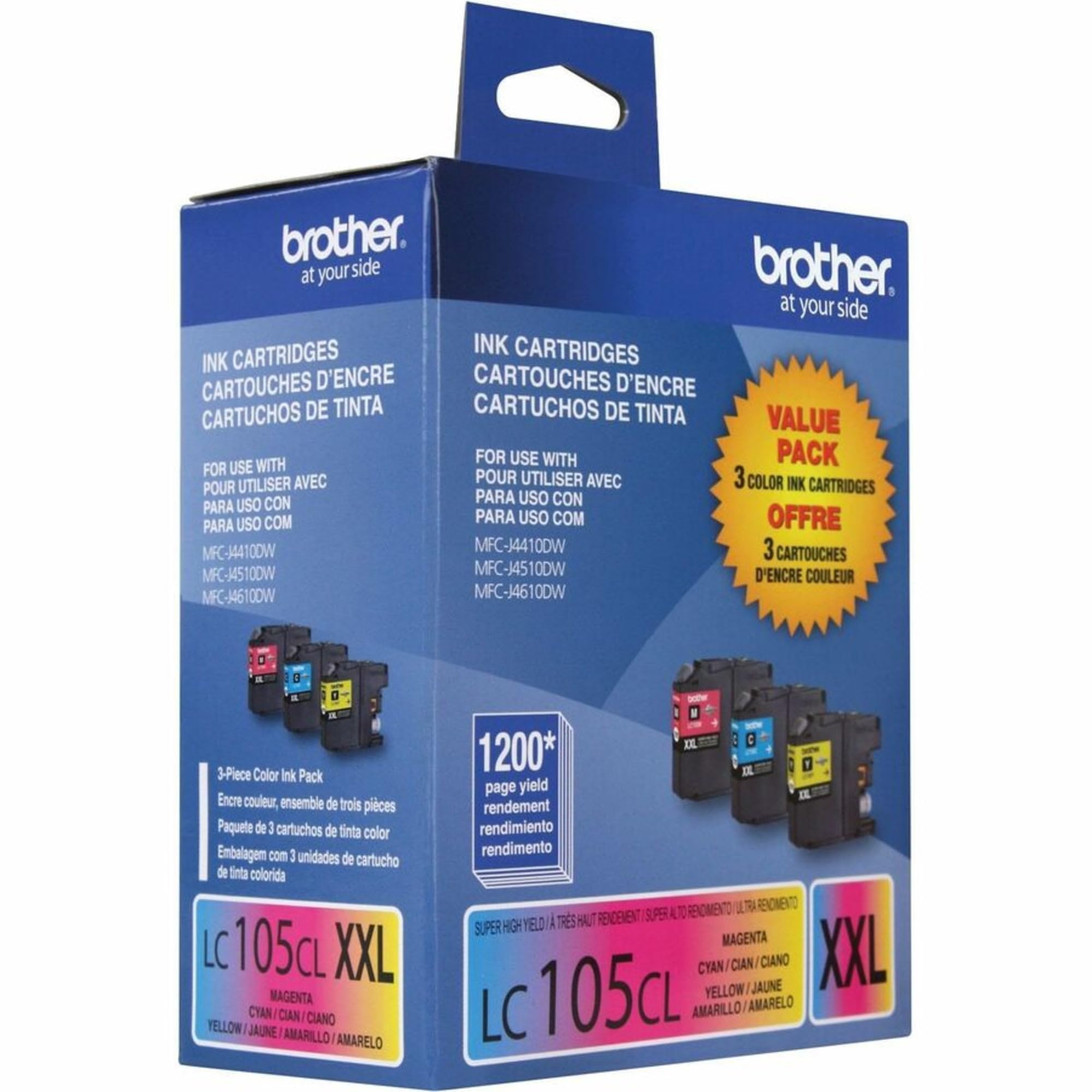 Brother Printer LC1053PKS Ink, Cyan, magenta, yellow