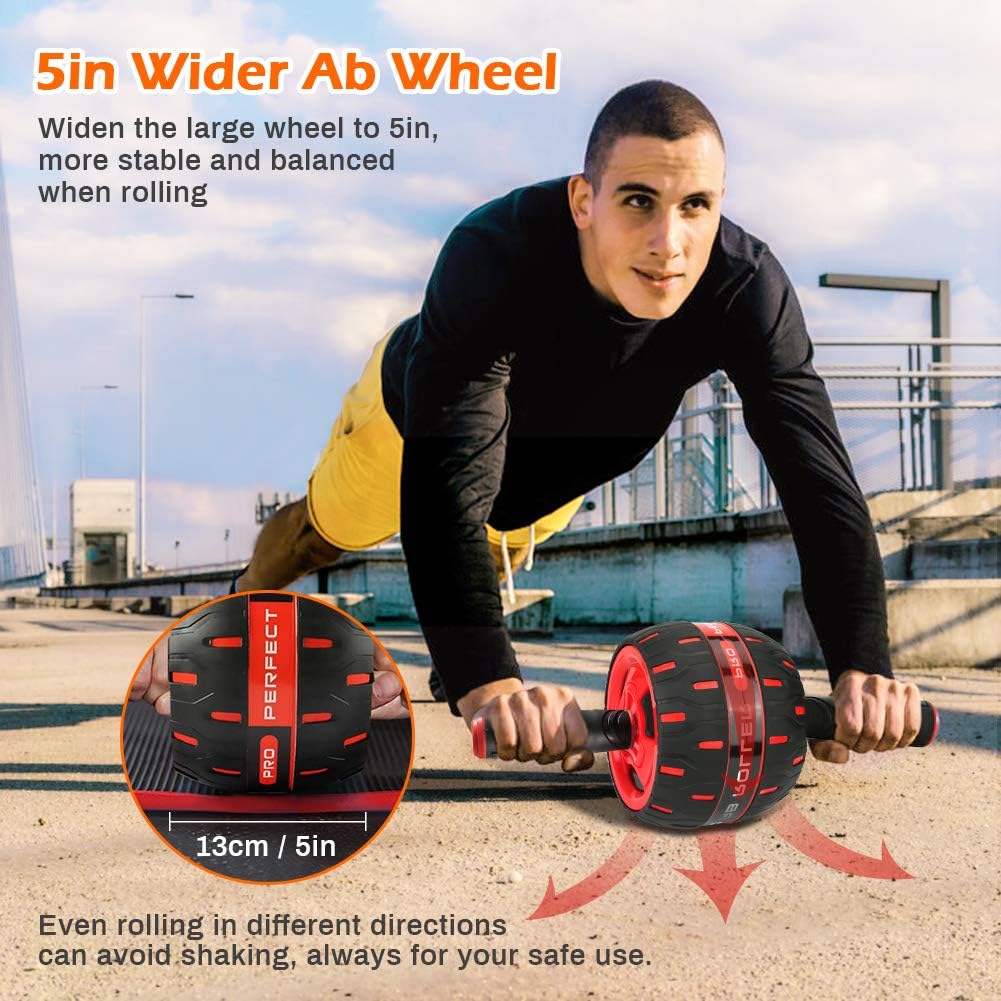 Intsun Ab Roller Wheel 5'' Wider Abs Wheel Exercise Equipment with 10ft Jump Rope Ab Trainer Workout Machines for Women Men Core Strength & Abdominal Trainers, Exercise & Fitness Home Gyms : Sports & Outdoors