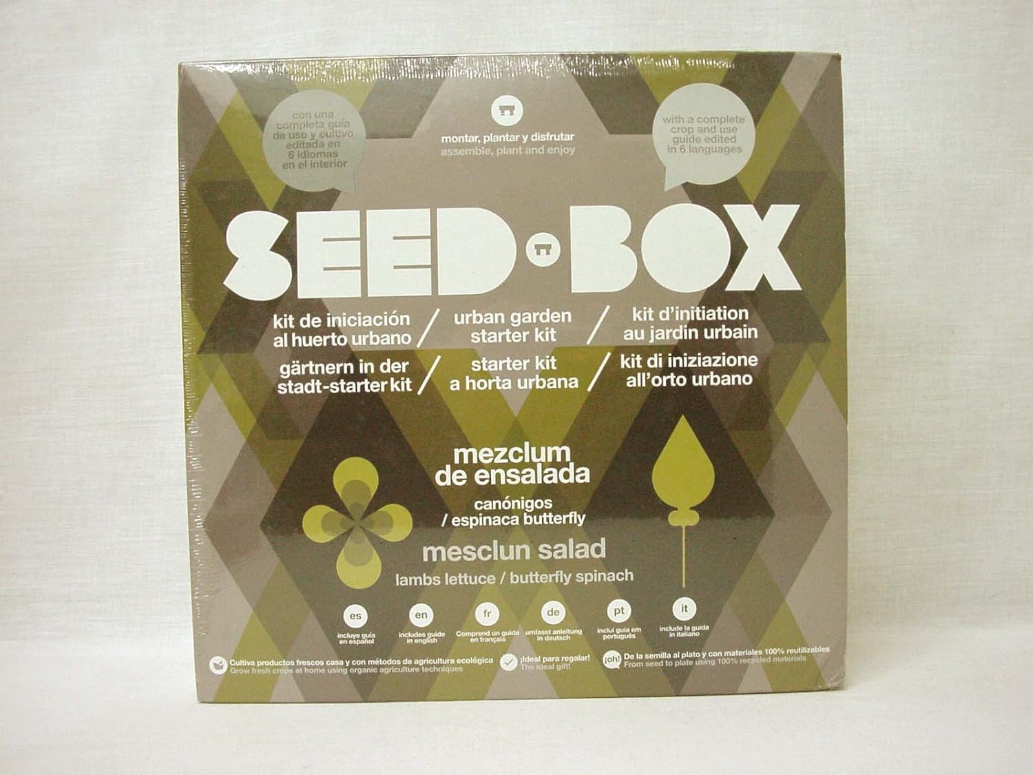 SEED BOX KIT HUERTO URBANO MEZCLUM ENSALADA CANONIGOS ESPINACAS ...