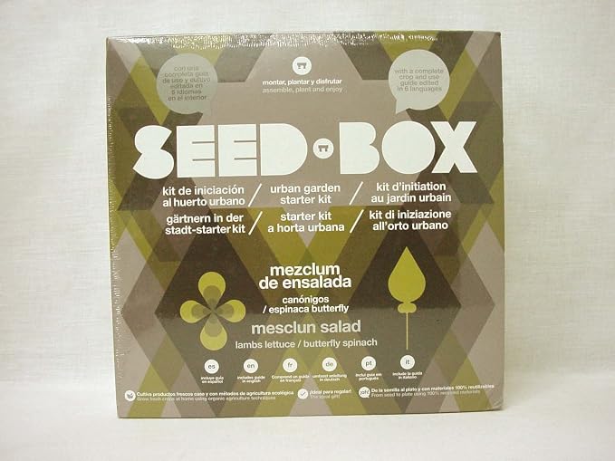 SEED BOX KIT HUERTO URBANO MEZCLUM ENSALADA CANONIGOS ESPINACAS ...