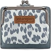 Montana West Wrangler Women's Wallet Leopard Print Wallets RFID-blocking Small Bifold Credit Card Holder with Kiss Clasp WG366-W116JN