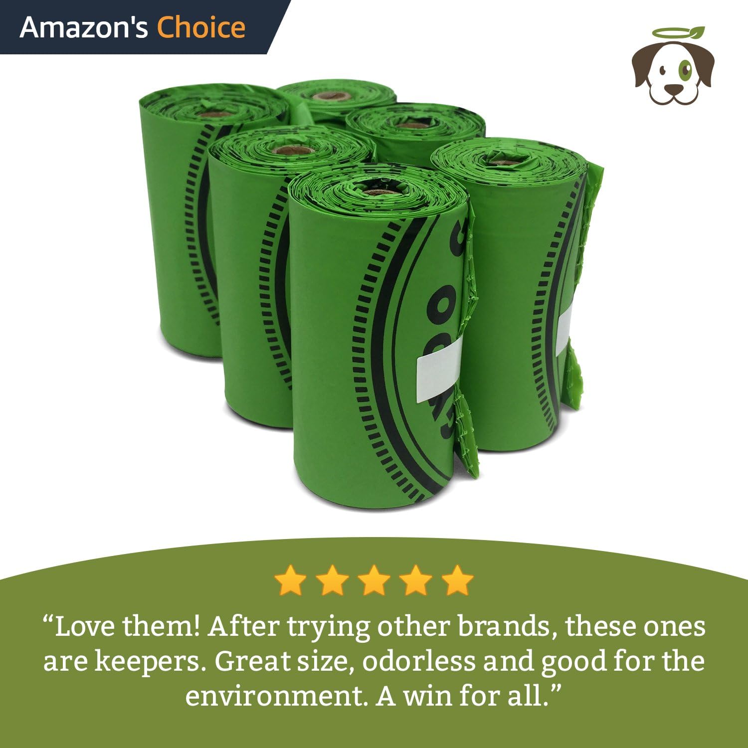 Biodegradable Dog Poop Bags | Compostable Dog Waste Bags, Unscented, Vegetable-Based & Eco-Friendly, Premium Thickness & Leak Proof, Easy Detach & Open, Supports Rescues (1-Box (60 ct)) : Pet Supplies