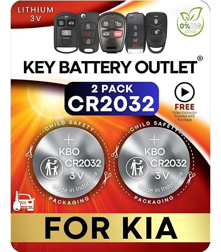 Remote Key Fob Battery fits KIA Smart Key - Sony Murata CR2032 5 Pkg