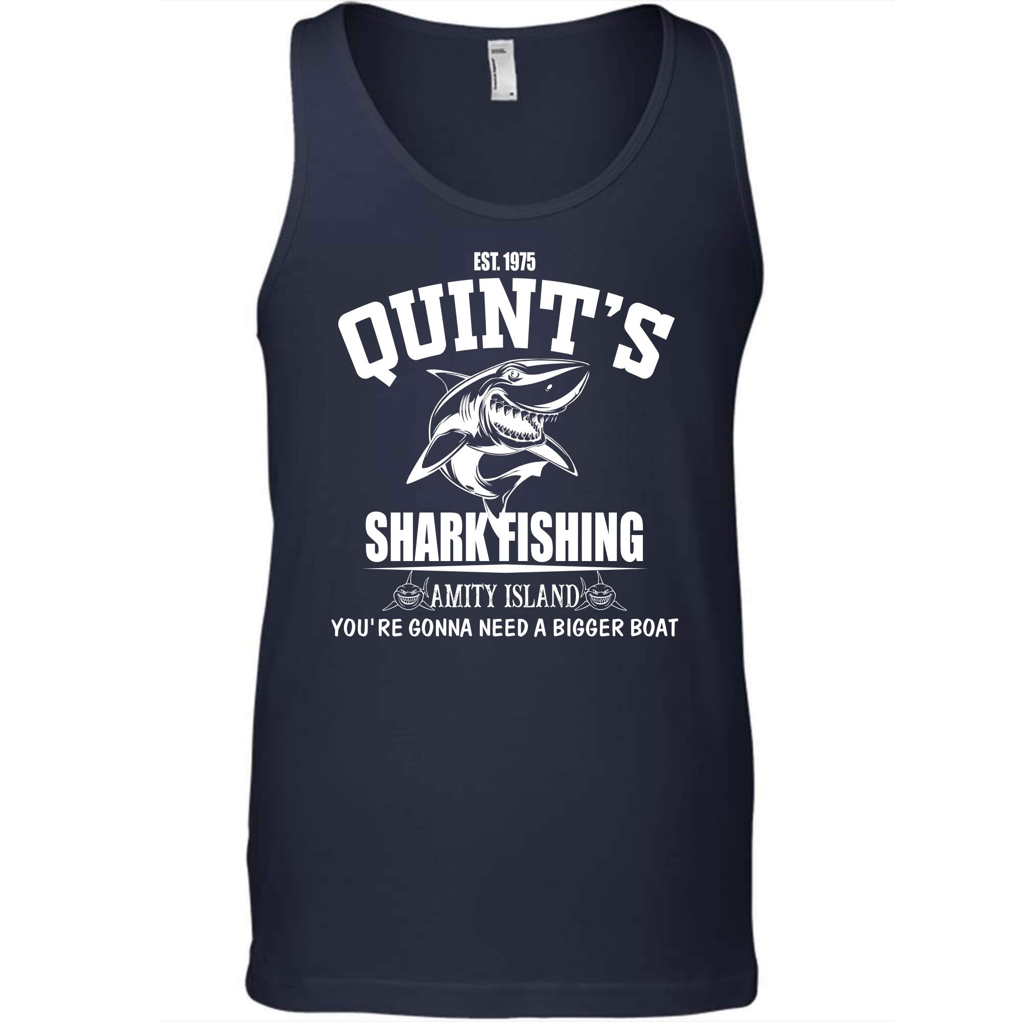 Est 1975 Quint S Shark Fishing Amity Island You Tank Top For For For Fisher Birthday Shirt