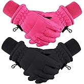Boao Kids Winter Ski Gloves Waterproof Warm Snow Mittens Full Finger Gloves for Toddlers Infants