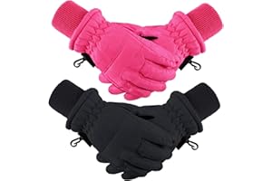 Boao Kids Winter Ski Gloves Waterproof Warm Snow Mittens Full Finger Gloves for Toddlers Infants