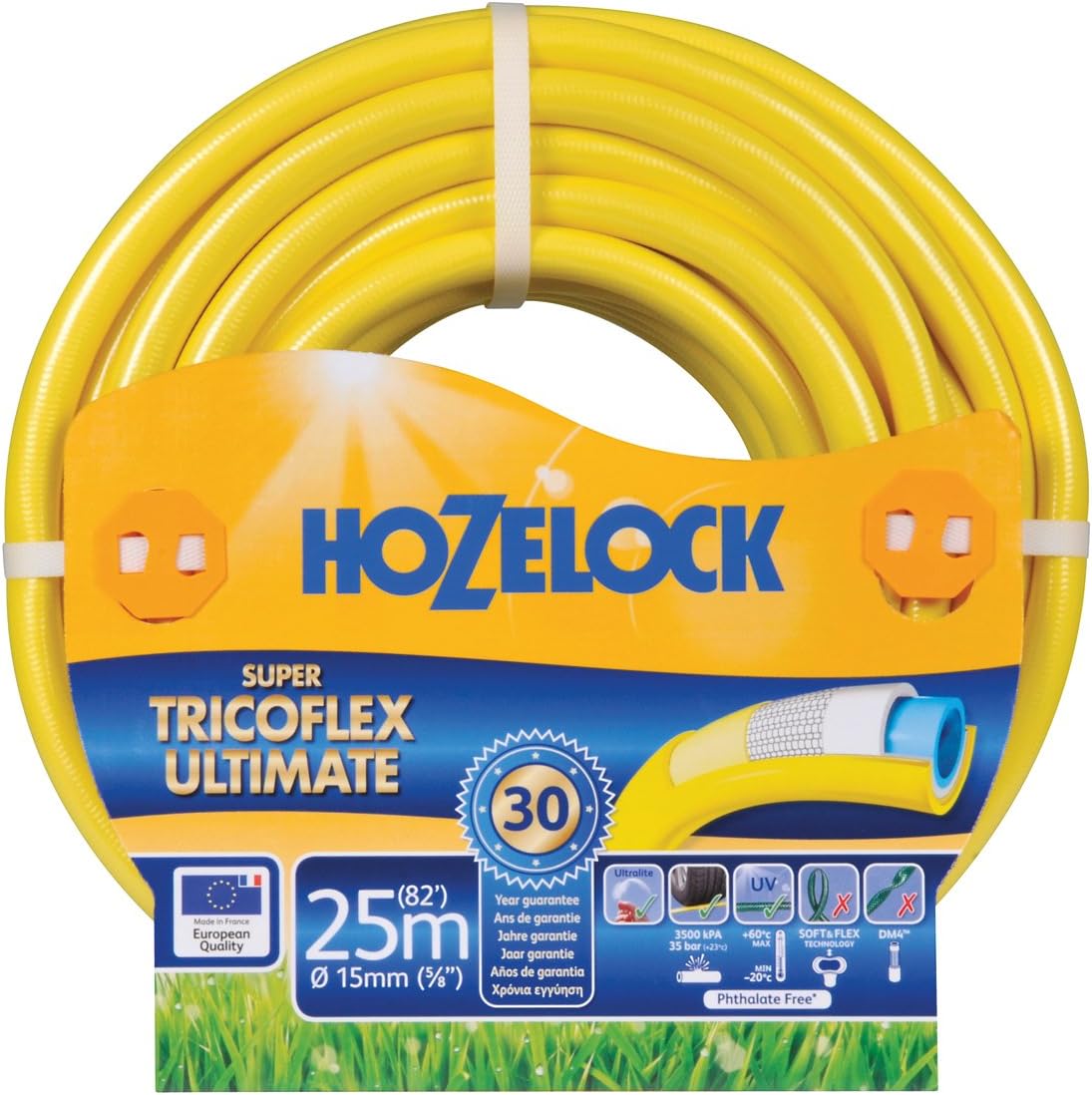 HOZELOCK - SUPER TRICOFLEX JAUNE 15-25M - 139071, No Color, 15 mm x 25 m