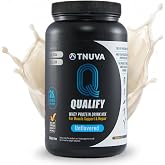 Qualify Tnuva Kosher Whey Protein Powder, Versatile Unflavored, 25g Protein | Cholov Yisroel Kosher, gluten free, no added sugar, essential Amino Acids for recovery, 1.65 lbs, 23 servings, smooth mixing