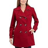 Anne Klein Women's Classic Double Breasted Wool Coat