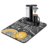 Coffee Bar Mat Accessories for Countertop Absorbent