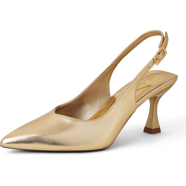 Amazon.com | epiluta Apricot Slingback Heels for Women  display picture 1