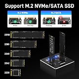 FIDECO M.2 NVMe SATA SSD Cloner Dock USB 3.2 Gen 2 20Gbps Dual Offline Clone view 5