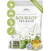 VIMMANCE Soursop Tea Bags, Graviola, Guanabana Tea, Vietnamese Herbal Tea, 100% Natural, Gluten Free, Caffein Free, Sugar Free, Not Bitter but Balance Taste (100 Tea Bags)