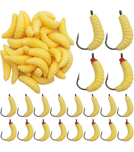 Lot De 50 Leurres De Pêche à La Mouche Bioniques – Noir, 10/20 Mm, Avec Hameçon Intégré – Pour Truite, Bar Et Corégone