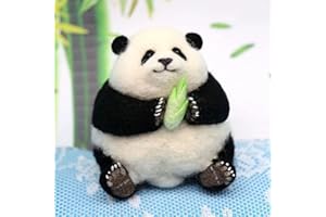 BKDRL Needle Felting Kit Panda Needle Felt Needle Felting Kits for Beginners Includes All Tools and Instructions (Bamboo)