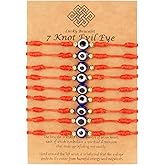 TETING GINING 9 Pcs Evil Eye 7 Knot Lucky Bracelets Adjustable Red String Amulet for Women Men