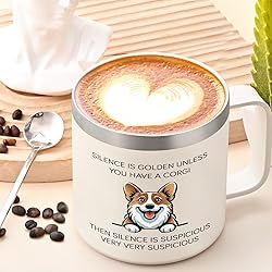 Lifecapido Corgi Gifts for Corgi Lovers, Silence is