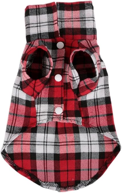 Hanyia Chemise A Carreaux Pour Animaux Cool Petits Animaux Chien Chat Vetement Printemps Automne Bazis Az