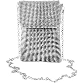Pebipoo Women's Crossbody Evening Bag Glitter Rhinestone Purse Sparkly Small Handbag