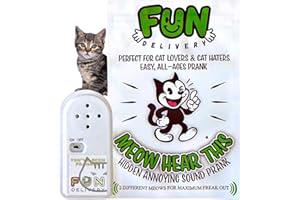 FUN delivery Hidden Cat Sound Prank Device – Pranks Device - Meow Noise Maker with Random Intervals – Funny Gag Toy, Offices, Parties, and Pranksters