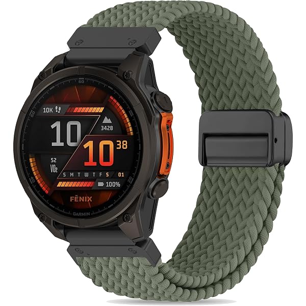 RosMank 20mm QuickFit Nylon Armband – Magnetisch, Für Garmin Fenix 8/7S/6S/5S, Approach S70, Instinct 2S – Violett