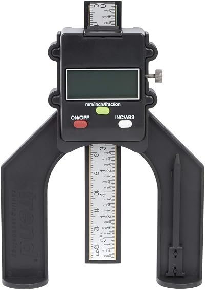 Trend Digital Depth Gauge 60mm Jaw Rebate Groove Setting GAUGE/D60 Black
