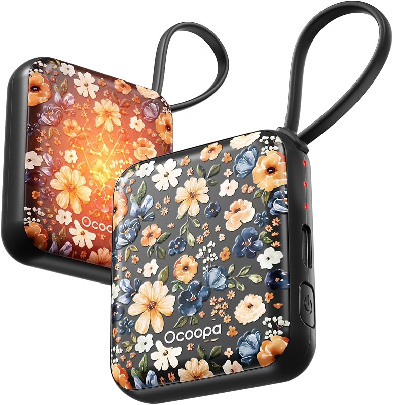 Calentador de Manos Recargable 2 Unidades, Eléctrico USB Calienta Manos Reutilizables 4000mAh, 3 Niveles hasta 52°C, Regalos Originales para Mujer, Ideal para Navidad, Viajar y Aire Libre